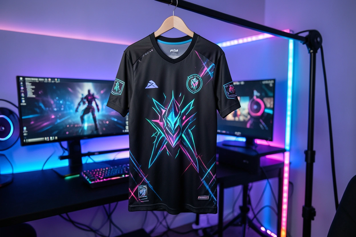 T-shirt gaming néon
