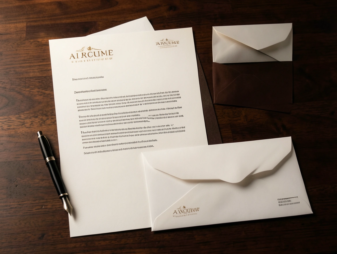 Papier à en-tête professionnel et enveloppe assortie