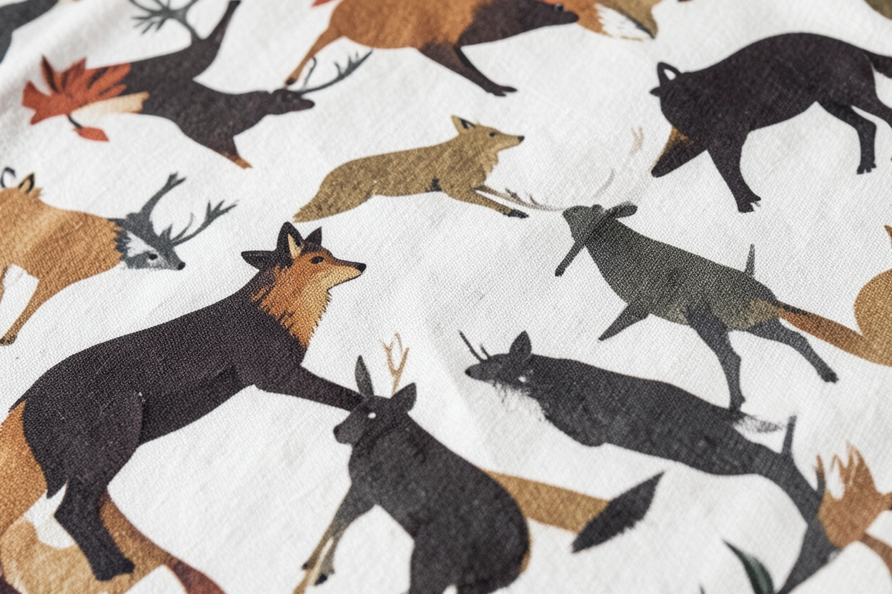Motifs animaux sur textile imprimé